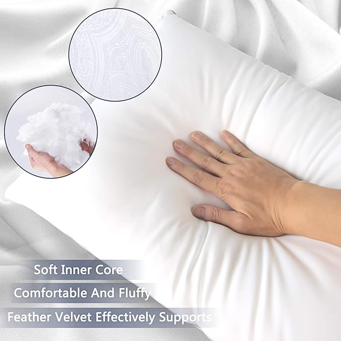 HIMOON Bed Pillows for Sleeping 2 Pack,King Size Cooling Pillows Set of 2,Top-end Microfiber Cover for Side Stomach Back Sleepers