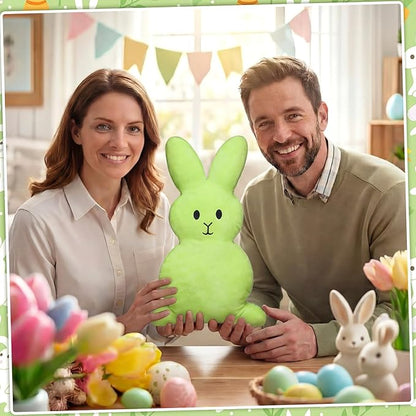 4 Pcs 17 Inches Colorful Easter Pillows Bunny Rabbit Throw Pillows Soft Rabbit Plush Hugging Pillow Cute Bunny Stuffed Cushion Gift for Easter Sofa Couch Living Room Bedroom Home Office Decor