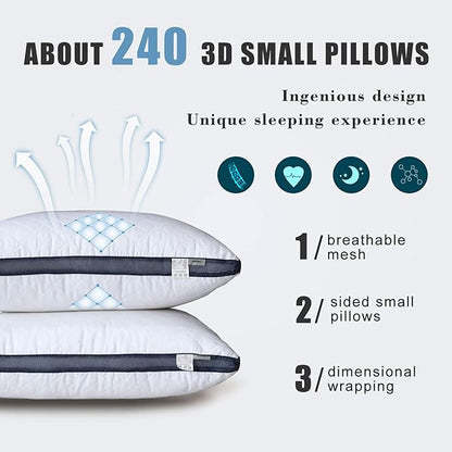 Meoflaw Pillows for Sleeping(4-Pack), Luxury Hotel Pillows Standard Size Set of 4,Bed Pillows for Side and Back Sleeper (Standard)