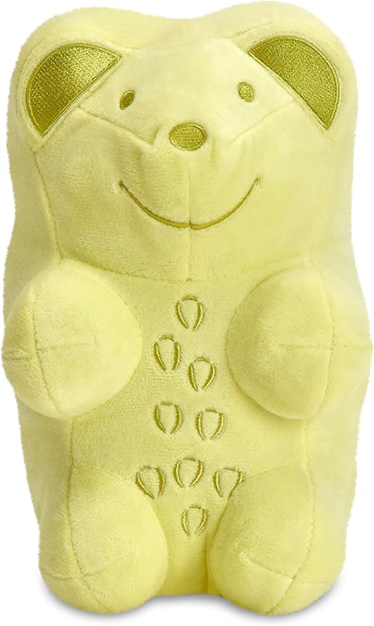 iscream Haribo Gummi Bear Furry 8.5" x 5" Candy Character Shaped Pillow, Pineapple