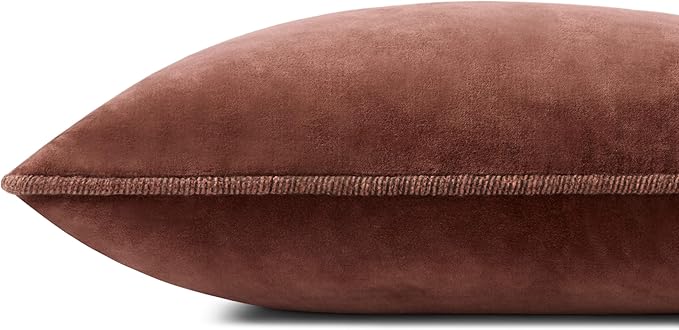 Loloi Chris Loves Julia Liza Collection PCJ0020 Cinnamon 13'' x 21'' Cover Only Pillow