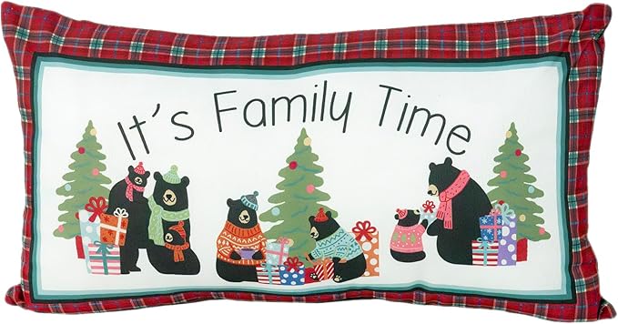 Donna Sharp 2-Piece Holiday Love Microfiber Decorative Throw Pillow Set - Pillows for Couch, Sofa, Beds, and Chairs - Includes 18" x 18" Square & 12" x 22" Rectangular Pillows