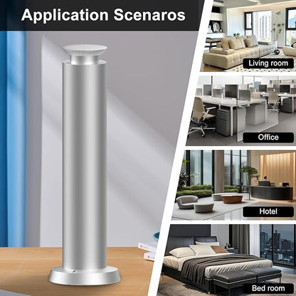 Wirless Rechargeable Waterless Scent Diffuser Kit, Includes 5 Premium Oils, 2000 Sq.Ft Coverage,Hotel Scent Diffuser for Home, Studio, Cordless Essential Oil Diffuser Large Room, APP Control - Silver
