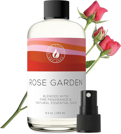 Aroma Country Rose Garden Diffuser Oil - Luxury Essential Oils for Diffuser Refill & Air Freshener Room Spray - Long-Lasting & Natural Home Fragrance, Scented Oil for Diffusers (8.5 Fl. oz)