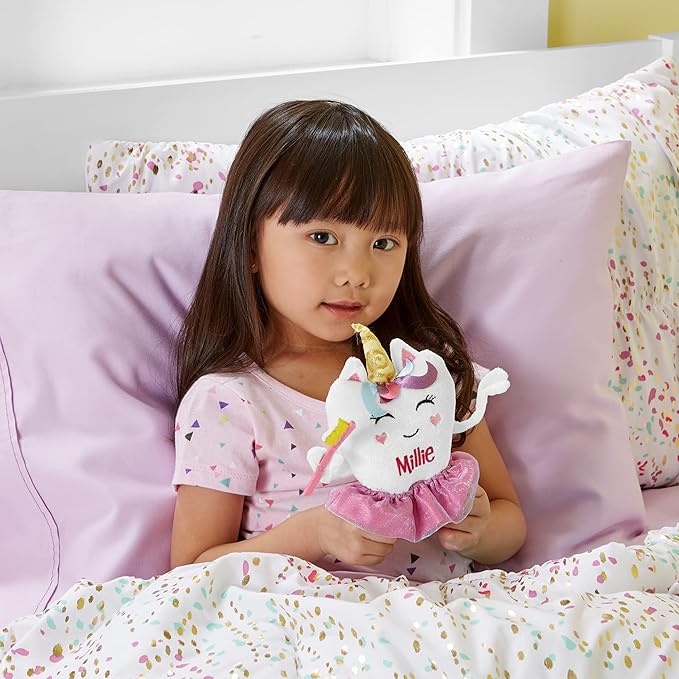 Let's Make Memories Personalized Tooth Fairy Pillow - Unicorn Design - Tooth Fairy Pillow - Customize with Any Name - 5" W x 6" H