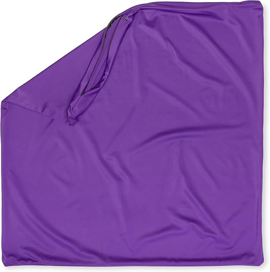 PILLOWY 20x20 Throw Pillowcase (Cover Only) -85/15 Nylon, Spandex - Luxurious, Silky, Stretchy & Soft - 1Pcs Solid Color - A Perfect Choice for Couch Chairs Sofa Bed Adult/Kids Bedroom, Dark Lavendar