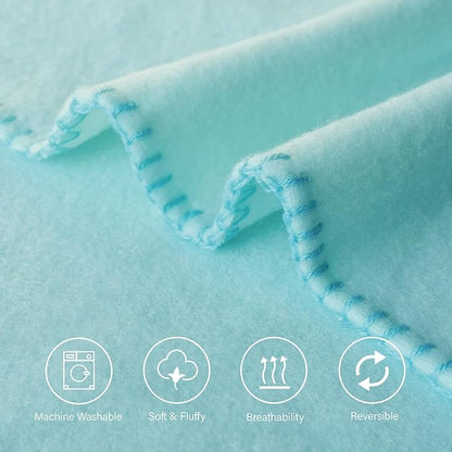 ZYFZCYBL Fleece Throw Blankets for Couch Bulk Lightweight Warm Soft Cozy Blanket 6 Pack Bulk Fleece Blanket Solid for Bed Couch Office Gifts Outdoor 50 x 60 inch Teal