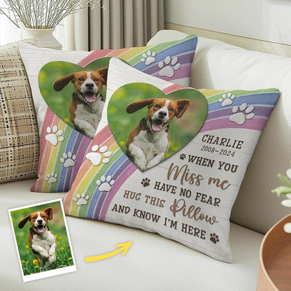 Pawfect House Personalized Pet Memorial Throw Pillow (Insert Included), Bereavement Gift Ideas, Pet Loss Gifts, Custom Dog Pillow, Dog Passing Aways Gifts