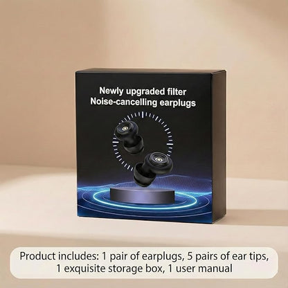 50dB Noise Cancelling Ear Plugs for Sleeping - Reusable High-Fidelity Earplugs for Snoring, Concerts, Travel, Side Sleepers, Silicone Ear Plugs with 10 Comfort Tips