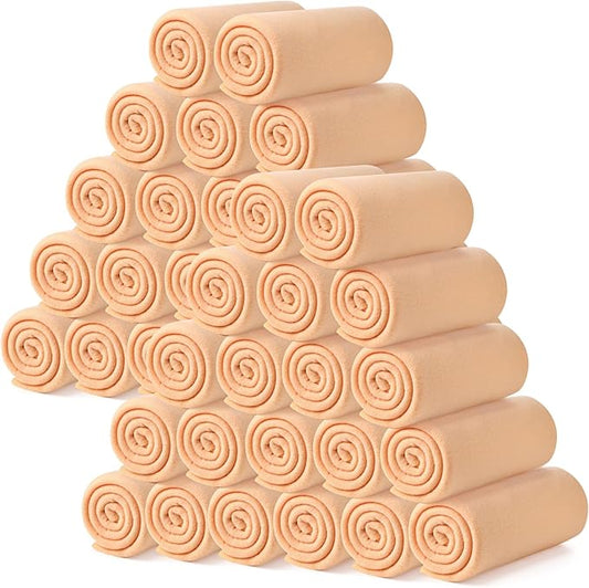 Kinlop Fleece Blanket Bulk 60 x 50 Inch Soft Lightweight Fleece Cozy Blanket Warm Throw Plush Pet Throw for Bed Couch Sofa Home Office Wedding Gifts Travel Camping(Light Orange)