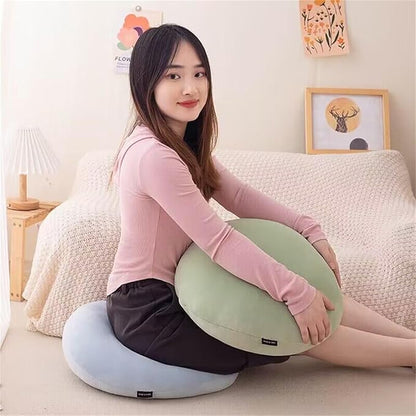 MOJUN Round Throw Pillow, 15.7" Soft Solid Color Round Sofa Lumbar Pillow Floor Pillow Home Decorative Pillow Cushion for Couch Car Living Room Bedroom, Green