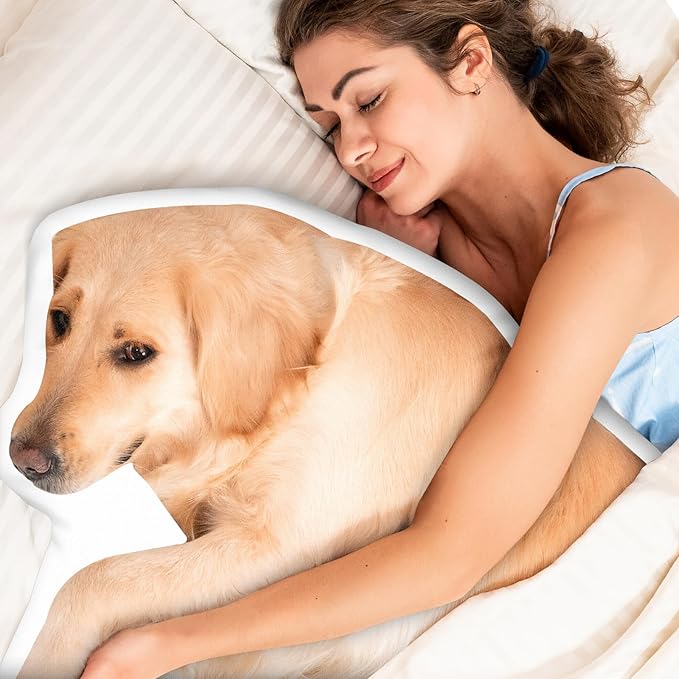 Custom Pillows with Picture, Customized Funny Pillow Personalized Photo, Custom Face Pillow for Valentines Gifts for Boyfriend Girlfriend, Custom Pet Memorial Gifts