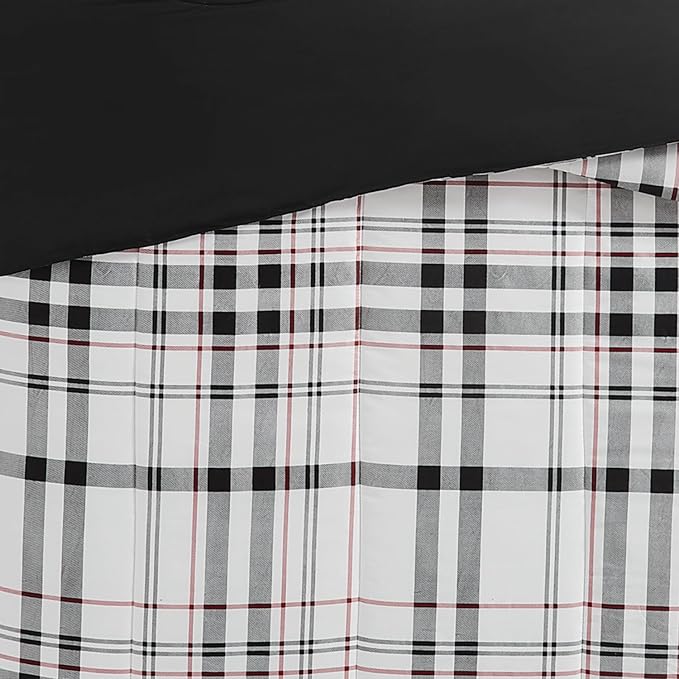 London Fog Charlotte Plaid Comforter Set Multiple Polyester 3-Piece King Comforter Set, Plaid Themed, for Men and Women, Oeko-TEX Certified Confidence