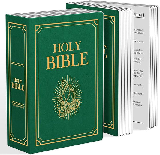 Holy Bible Pillow, Bible Pillow Book Plush That Opens, Home Aesthetic Room Decorative, Soft Stuffed Pillows, Christmas Cartoon Throw Pillows (Green)