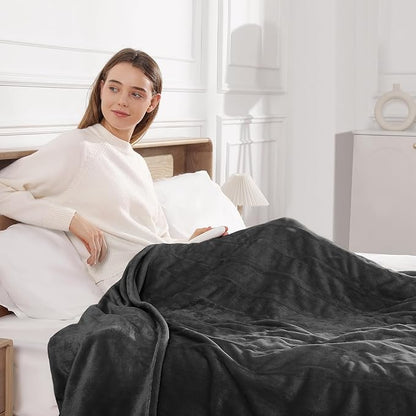Heated Blanket Full Size Electric Blanket 72" X 84" with 5 Heating Levels & 10 Hours Auto Off, Double-Sided Premium Flannel Heating Blanket, ETL & FCC Certified, Machine Washable, Warm Gift