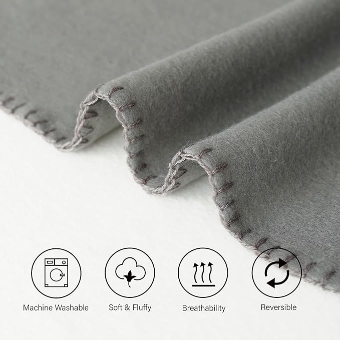 ZYFZCYBL Fleece Throw Blankets Lightweight Warm Soft Cozy Pet-Friendly Bulk Fleece Throw Blanket Solid for Home Bed, Sofa，Office,Gifts, Couch (Pack of 6-50 x 60 inch，Assorted 6)