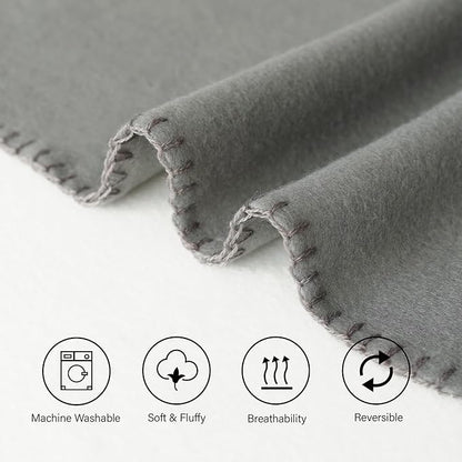 ZYFZCYBL Fleece Throw Blankets Lightweight Warm Soft Cozy Pet-Friendly Bulk Fleece Throw Blanket Solid for Home Bed, Sofa，Office,Gifts, Couch (Pack of 6-50 x 60 inch，Assorted 6)