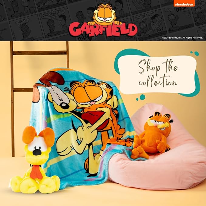 Collectibles Garfield Odie Bedding Super Soft Cozy Decorative Cuddle Pillow, (Officially Licensed Product) By Franco