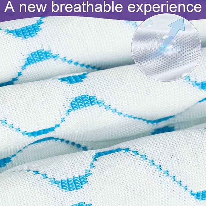 Memory Foam Pillows Standard Size Set of 2, Adjustable Cooling Firm Pillow for Side Back Stomach Sleepers with Washable Removable Cover