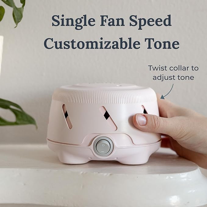 Yogasleep Dohm Uno White Noise Sound Machine, Real Fan Inside for Non-Looping White Noise, Sleep Aid, Office Privacy & Meditation for Adults & Baby, Registry Gift (Pink)