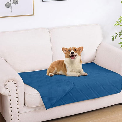 hyha Waterproof Dog Blanket, Reversible Pet Bed Blanket, Soft Sofa Couch Cover for Dogs Washable, Waterproof Pet Couch Covers for Sofa Puppy Cats Furniture Protector(30"x53", Navy Blue/Navy Blue)