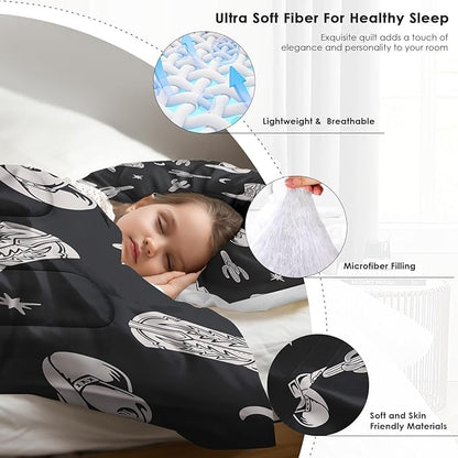 Comforter Set Full Size, Western Cactus Cowboy Soft 3 Pcs Bedding for Kids and Adults, Boho Cowgirl American Comforter Set with Pillowcase, for Bedroom Bed Decor