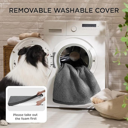 Bedsure XL Dog Beds Large Sized Dog -Comfy Flat Extra Large Pet Beds with Removable Washable Cover, Orthopedic Egg Crate Foam Mat, Suitable for Pet Up to 100 lbs