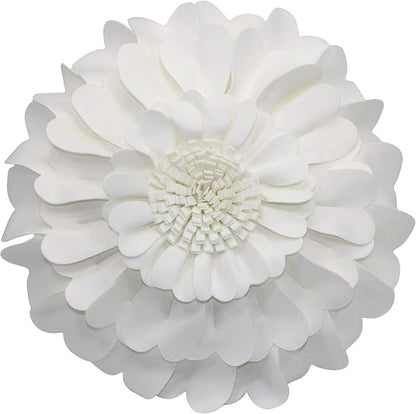 Contempo Lifestyles 13 Inch Ivory Floral Decorative Throw Pillow - Soft Polyester Suedette Heart, Round Shape - 13x13 Inch - Indoor Use - Love Theme - Removable Cover - Washable - Pillow
