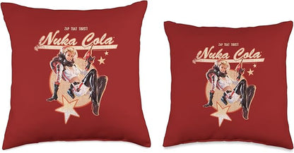 Fallout Video Game Retro Nuka Cola Ad Throw Pillow