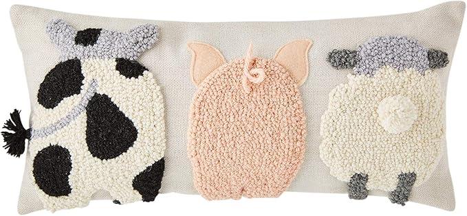 Raised Hook Farm Animal Pillow