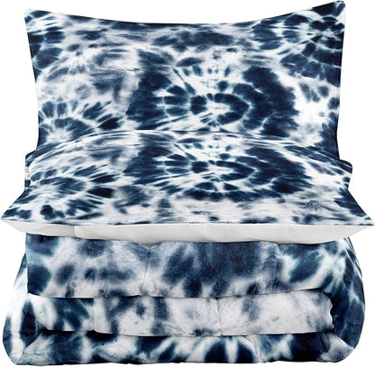Tailor Shop Swirl Tie Dye Comforter Sets for Women Girls Bohemian Tie Dyed Pattern Bedding Set Bedding Decor Queen Size with 1 Comforter 2 Pillowcases