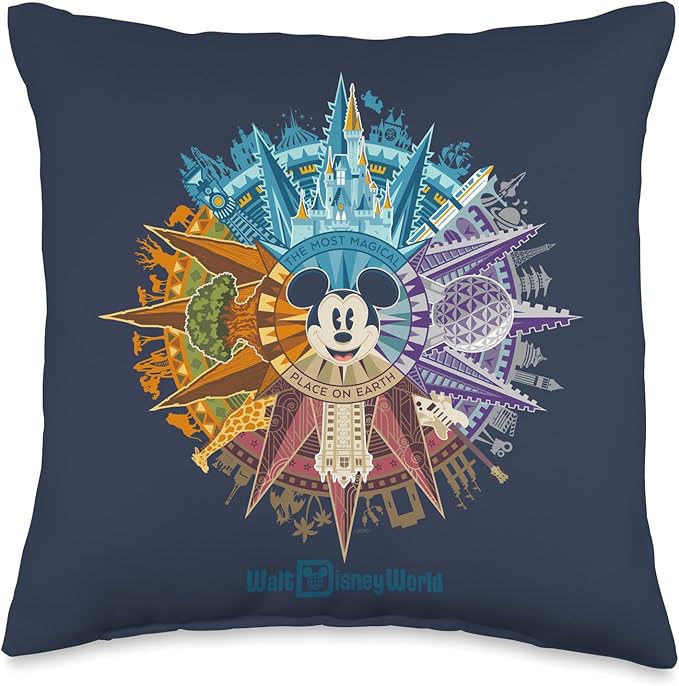 Walt Disney World 50th Anniversary Mickey Mouse Throw Pillow
