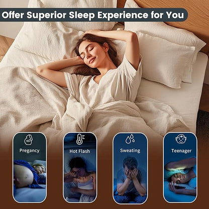 100% Linen Sheet Set Queen Size Extra Deep Pocket Fits 18-24 Inch Mattress, Breathable & Soft, Smooth 6-Piece Set for Thick Mattresses Hotel Luxury Bedding（Queen, Navy Grey）