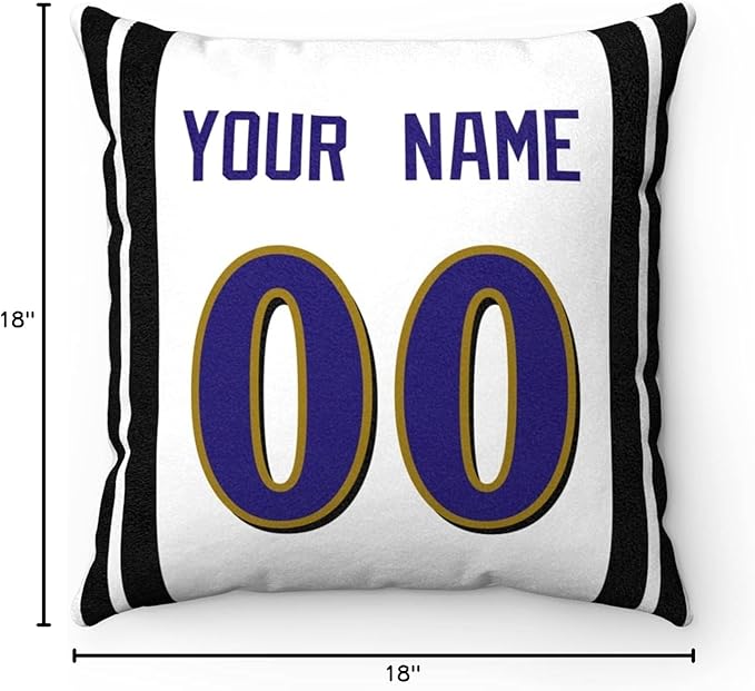 ANTKING Throw Pillow Baltimore Custom Any Name and Number for Men Women Boy Gift