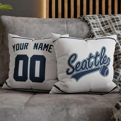 ANTKING Seattle Throw Pillow 2 Packs Custom Name and Number for Men Women Boy Personalized Gifts