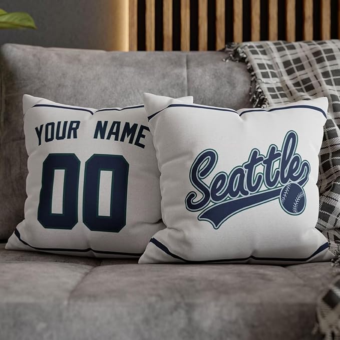 ANTKING Seattle Throw Pillow Custom Name and Number for Men Women Boy Personalized Gift