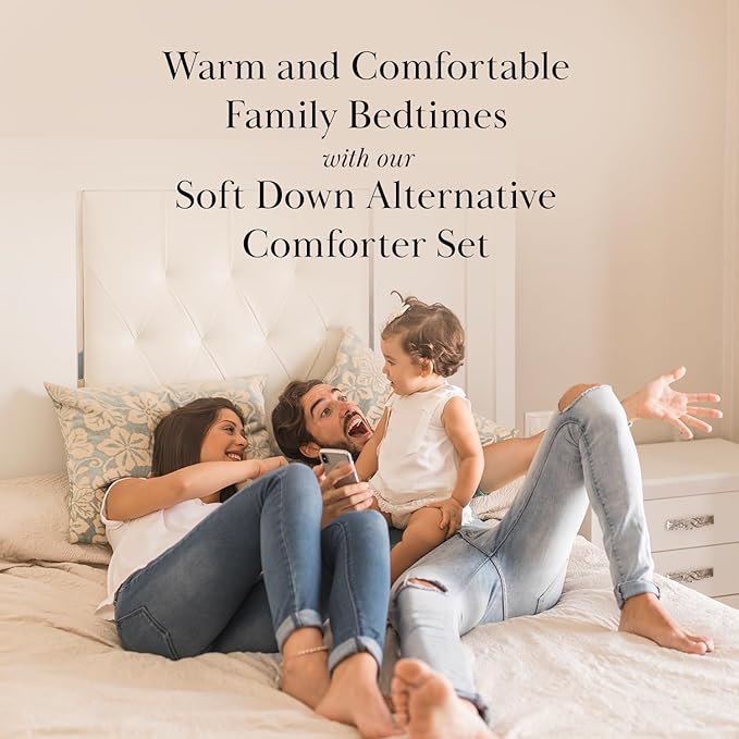 Southshore Fine Living, Inc. Full/Queen Sized Comforter Bedding Set, Down Alternative Comforter with Matching Shams, Modern Abstract Prints Bed Spread, Fits Full & Queen Beds, Slate Khari