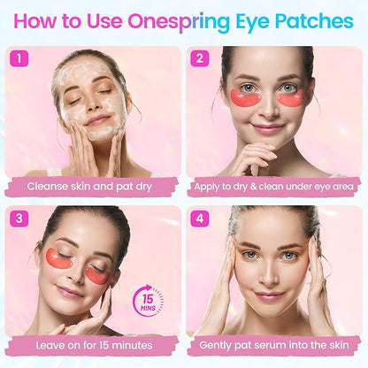 Eye Masks (48 Pairs) - Face Masks Skincare, Undereye Patches for Puffy Eyes, Dark Circles, Wrinkles, Collagen Eye Gels for Bridesmaid - Gifts for Women, Bachelorette Party Favors