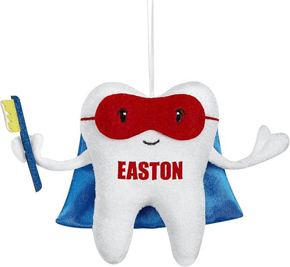 Let's Make Memories Personalized Tooth Fairy Pillow - Superhero Design - Tooth Fairy Pillow - Customize with Any Name - 5" W x 6" H