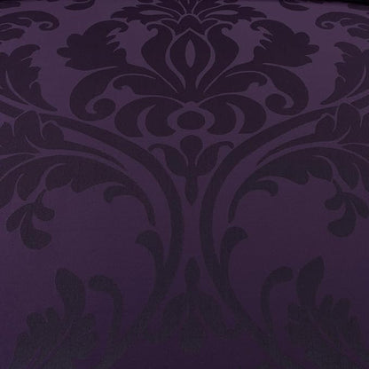 Chezmoi Collection Valor 7-Piece Queen Bed in a Bag, Purple/Dark Purple Luxury Jacquard Floral Comforter with Sheets Set for All Season