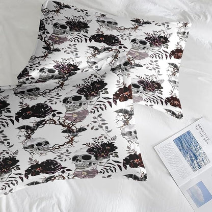 Comforter Set Full Size, Vintage Sugar Soft 3 Pcs Bedding for Kids and Adults, Flower Dead Tree Comforter Set with Pillowcase, for Bedroom Bed Decor