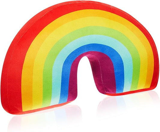 Chunful Rainbow Pillow for Girls Kids 13.8 x 8.7 x 4 Inch Plush Cute Rainbow Throw Pillow Arch Shaped Cushion Stuffed Decoration for Bed Chair Room Home Decor Easter Day(Colorful,1 Pcs)