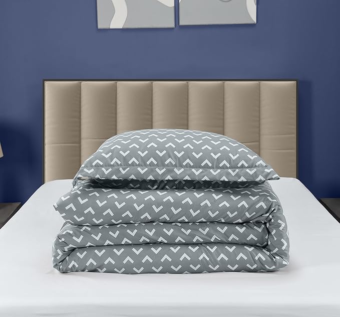 Twin Comforter Set 2 Piece Arrow White by Utopia Bedding Printed Comforters Twin Size Bedding Comforters Set Down Alternative Soft Bed Set 1 Comforter (64 x 88 inches) 1 Pillow Shams (20 x 26 inches)