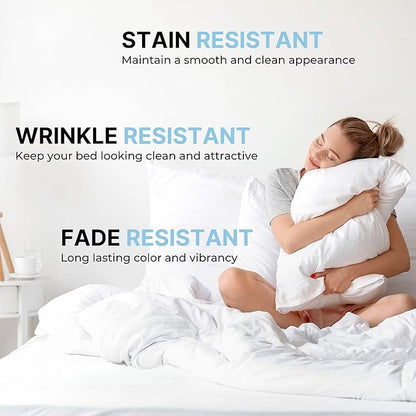 Queen Pillow Cases Set of 4 - Ultra Soft Hotel Quality Pillowcase Covers - Comfy, Cozy & Wrinkle Free - Shrinkage, Stain & Fade Resistant - Machine Washable Pillow Protectors - 4 Piece Set - Lavender