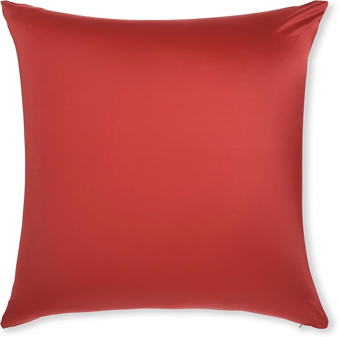 PILLOWY 16" x 16" Throw Pillow - Maroon: 1 PCS Luxurious Premium Microbead Pillow with 85/15 Nylon/Spandex Fabric. Forever Fluffy, Outstanding Beauty & Support. Silky, Soft & Beyond Comfortable