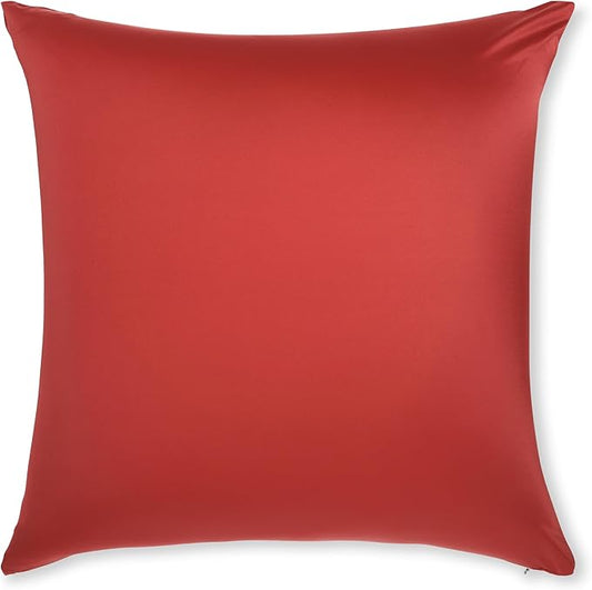 PILLOWY 16" x 16" Throw Pillow - Maroon: 1 PCS Luxurious Premium Microbead Pillow with 85/15 Nylon/Spandex Fabric. Forever Fluffy, Outstanding Beauty & Support. Silky, Soft & Beyond Comfortable