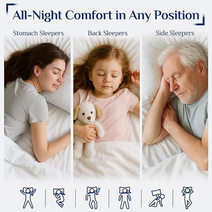 JOLLYVOGUE King Size Pillows for Sleeping, Soft and Supportive Bed Pillows with Down Alternative Filling for Side and Back Sleepers, Hotel Collection