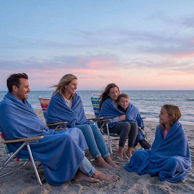 Kinlop Fleece Blanket Bulk 60 x 50 Inch Soft Lightweight Fleece Cozy Blanket Warm Throw Plush Pet Throw for Bed Couch Sofa Home Office Wedding Gifts Travel Camping(Deep Sea Blue)
