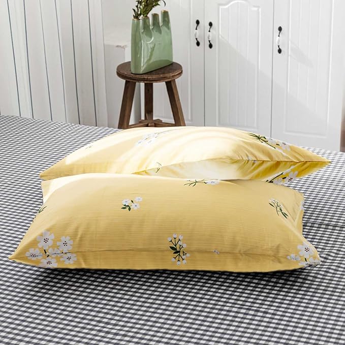HighBuy Yellow Flower Comforter Set King Size,Girls Floral Bedding Set - 1 Cottagecore Comforter and 2 Pillow Shams,Boho Chic,Coquette,Fluffy Comforter Set for King Bed