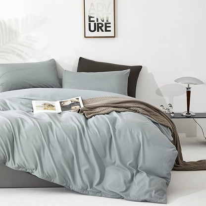 CLOTHKNOW Light Blue Comforter Set Twin/Twin XL 3Pcs Haze Blue Bedding Comforter Sets Dusty Blue Comforter Soft Blue Comforter Sets Twin